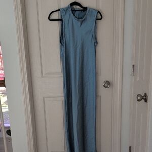 Zara Sleeveless Teal Maxi Dress